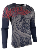 Archaic By Affliction Mens Thermal Shirt Dragon Rage