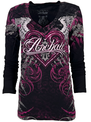Archaic by Affliction Women's T-shirt Unwanted Love ^