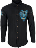 Xtreme Couture by Affliction Men's Button Down Woven Shirt Thor Black