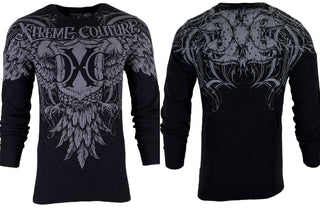 Xtreme Couture by Affliction Men's Thermal Shirt DARING Black