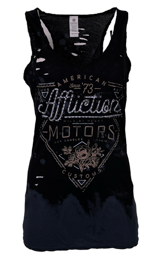 Affliction Women's T-Shirt AC CALI FRESH RACERBACK V Tank Top