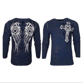 Xtreme Couture by Affliction Men's Thermal shirt DARKER SIDE Biker MMA S-2X