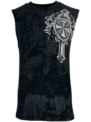 Xtreme Couture By Affliction Men's Muscle T-shirt Tank Top Ragged Faith