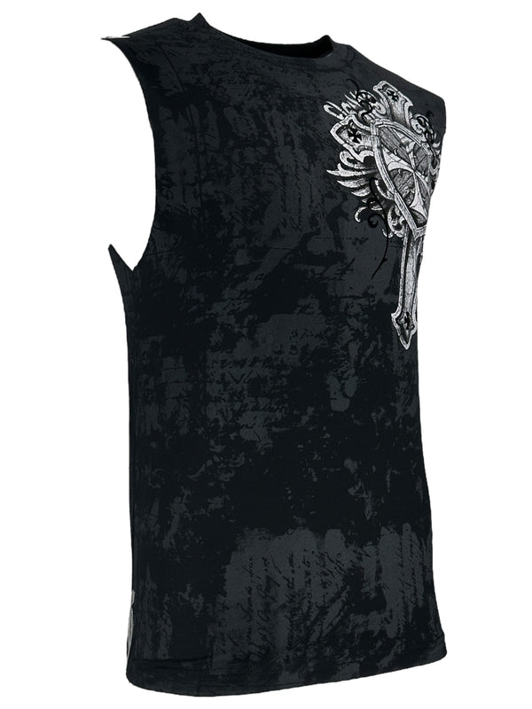 Xtreme Couture By Affliction Men's Muscle T-shirt Tank Top Ragged Faith
