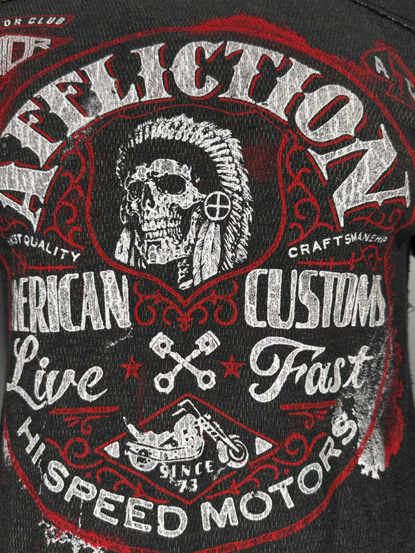 Affliction Men's Reversible Thermal Shirt Flock ++