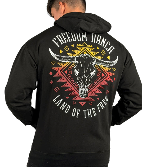 Freedom Ranch Men's Hoodie Roam Skull