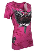 Archaic By Affliction Women's T-shirt Torn Heart **