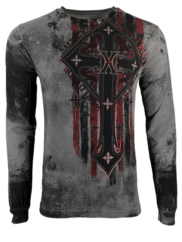 Xtreme Couture By Affliction Men's Long Sleeve T-shirt Liberty Crusade
