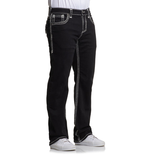 Affliction Men's Denim Jean Cooper Black