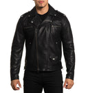 Affliction Men's Leather Jacket Rebellion Moto Jacket  ^^