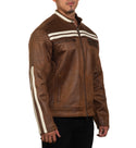 Affliction Men's Faux Leather Jacket Trident