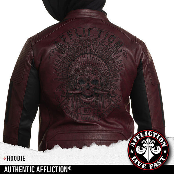 Affliction Men's Faux Leather Jacket Density