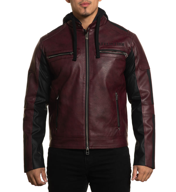 Affliction Men's Faux Leather Jacket Density