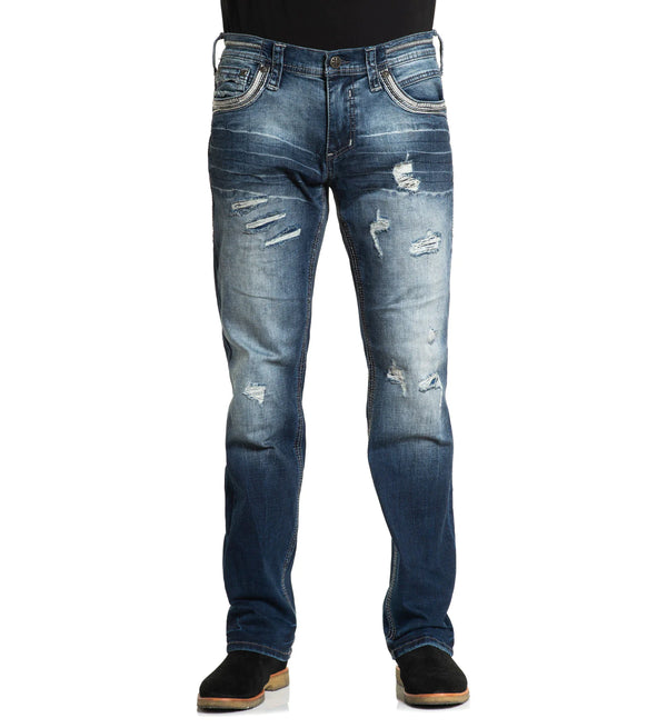 Affliction Men's Denim Jeans ACE OBERON Blue