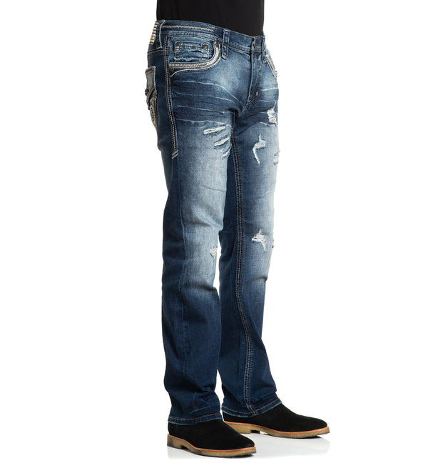 Affliction Men's Denim Jeans ACE OBERON Blue