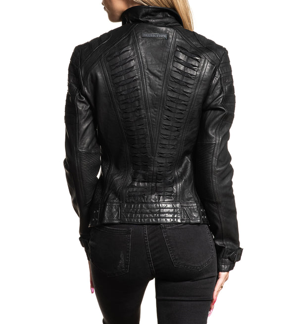 Affliction Women's Jacket limited Edition Leather Live Fast