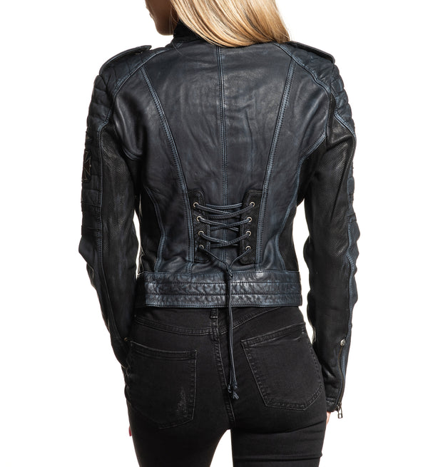Affliction Women's Jacket limited Edition Leather Lethal Attack