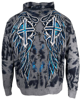 Xtreme Couture By Affliction Unisex Oversized Boxy Pullover Hoodie Judgement Night