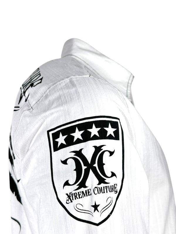 Xtreme Couture by Affliction Men's Button Down Shirt Rain