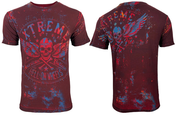 Xtreme Couture By Affliction Men's T-shirt Hell On Wheels