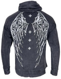 Archaic By Affliction Unisex Oversized Boxy Pullover Hoodie Stone Ranger ++