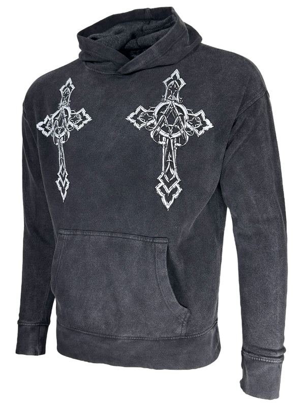 Archaic By Affliction Unisex Oversized Boxy Pullover Hoodie Stone Ranger ++