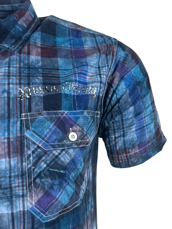 Xtreme Couture by Affliction Men's Button Down Shirt Faith & Trust