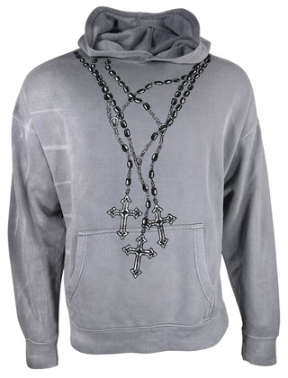 Xtreme Couture By Affliction Unisex Oversized Boxy Pullover Hoodie Saints