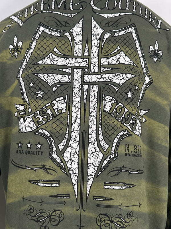 Xtreme Couture By Affliction Unisex Oversized Boxy Pullover Hoodie Saracen