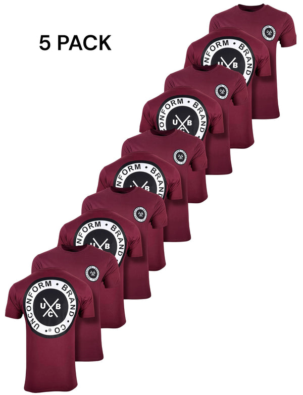 UNCONFORM Men's T-shirt Basic Packs Burgundy
