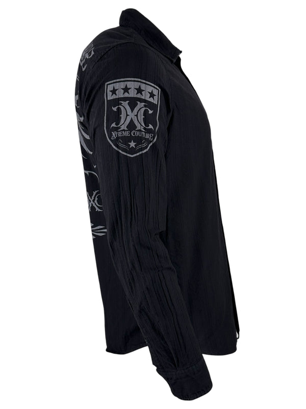 Xtreme Couture by Affliction Men's Button Down Shirt Rain
