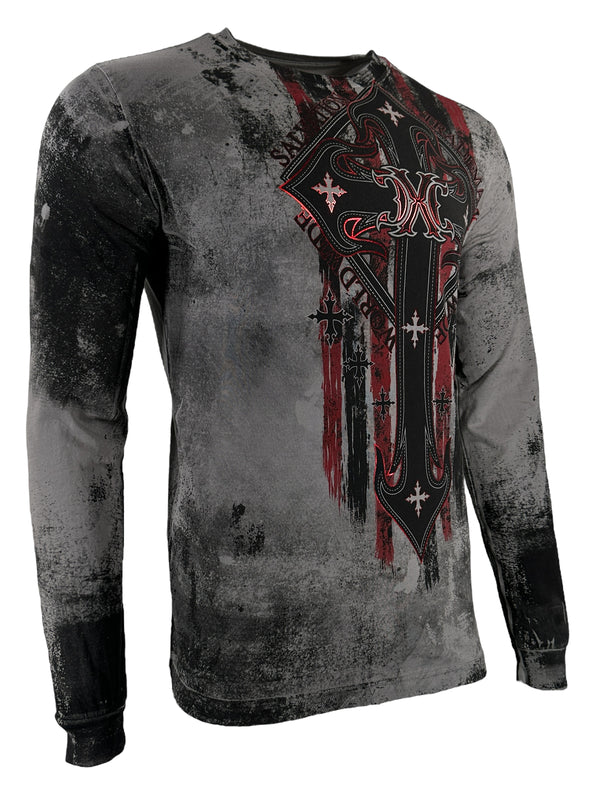 Xtreme Couture By Affliction Men's Long Sleeve T-shirt Liberty Crusade