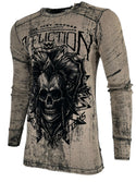 Affliction Men's Reversible Thermal Shirt Flock ++