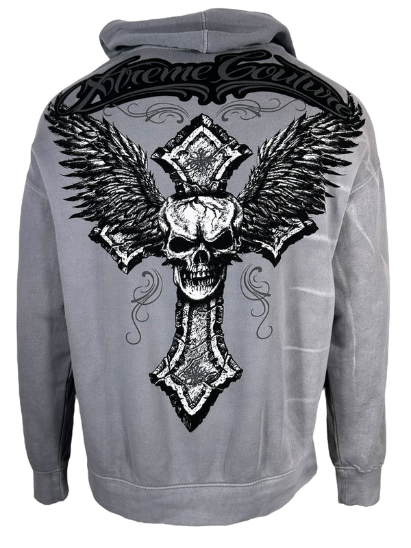 Xtreme Couture By Affliction Unisex Oversized Boxy Pullover Hoodie Saints