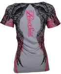 Rebel Saint By Affliction Women's T-shirt Soaring Angel  **