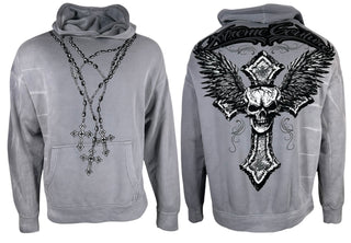 Xtreme Couture By Affliction Unisex Oversized Boxy Pullover Hoodie Saints