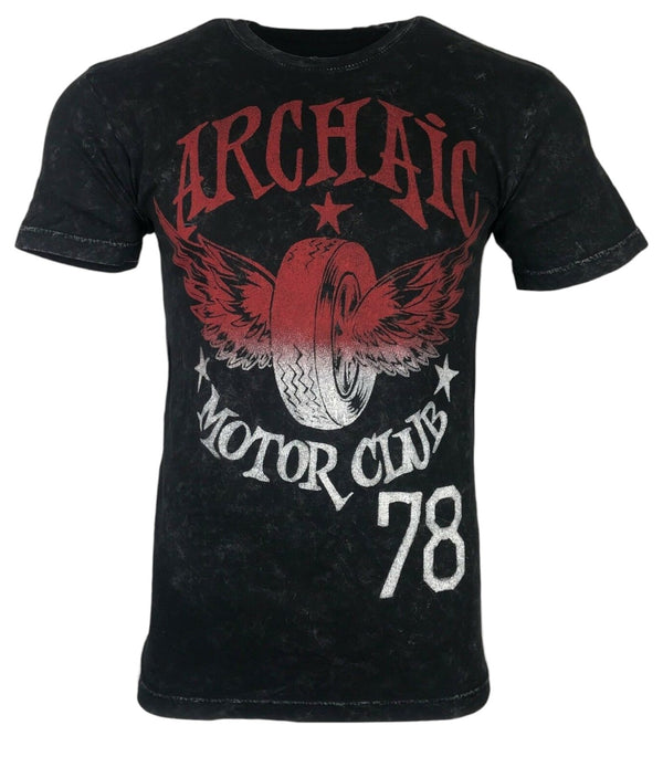 ARCHAIC by AFFLICTION FLYING RACERS Men's T-Shirt S/S