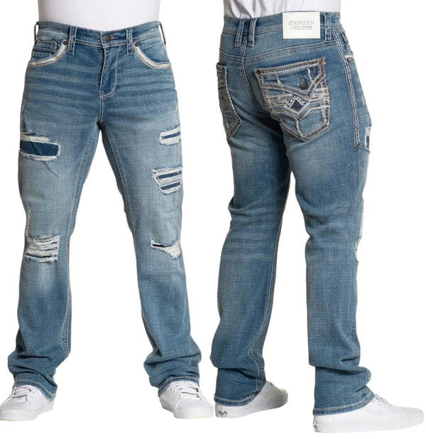 American Fighter Men's Denim Jean Striker Graham Inseam 34
