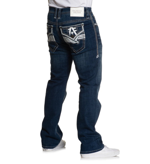 American Fighter Men's Denim Jean Heritage Straits Inseam 34