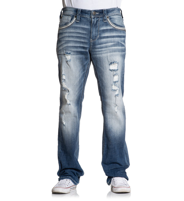 American Fighter Men's Denim jean skinny Fit Striker Volley