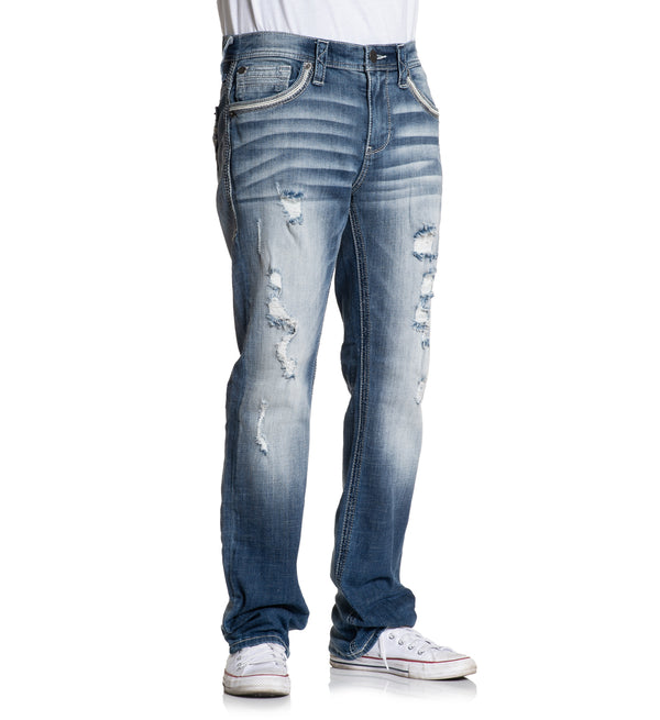 American Fighter Men's Denim jean skinny Fit Striker Volley