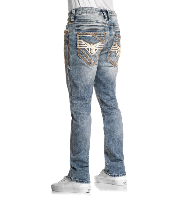 American Fighter Men's Denim Jean Striker Beckham Inseam 34