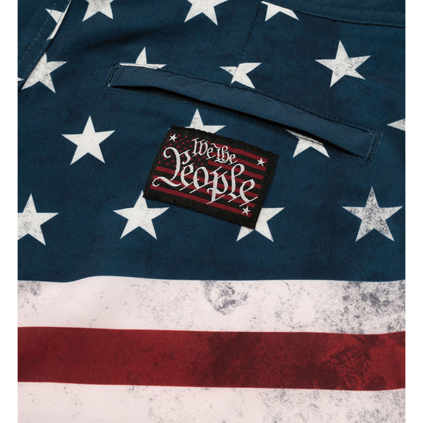 Howitzer Style Men's Board-shorts American Boardshort Military Grunt US Flag