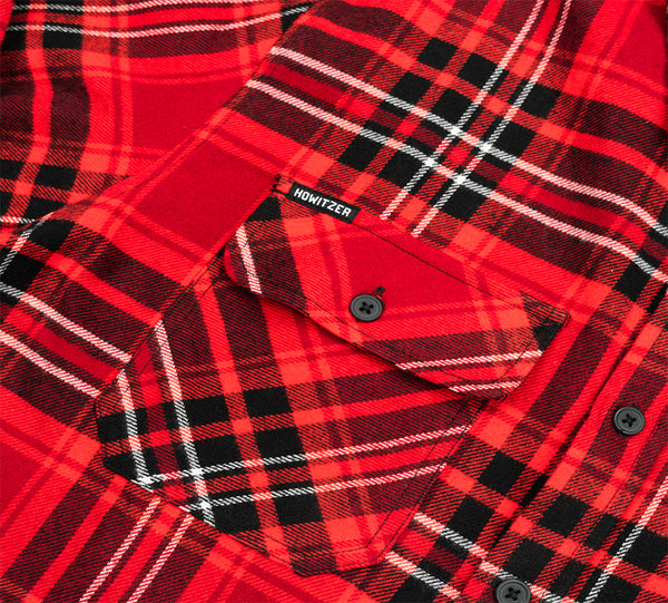 Howitzer Style Men's Flannel Shirt Warrior Tribe Military Grunt MFG