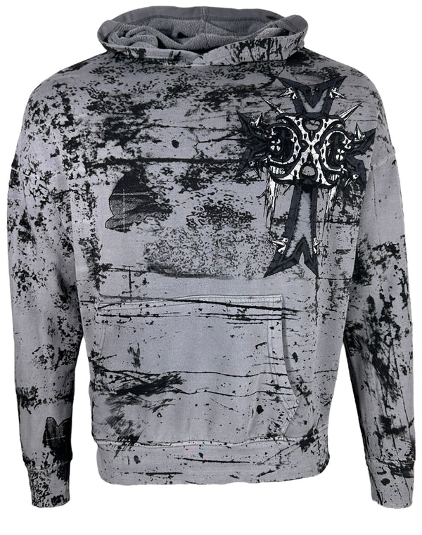 Xtreme Couture By Affliction Unisex Oversized Boxy Pullover Hoodie Cannon