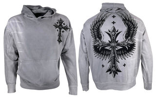 Xtreme Couture By Affliction Unisex Oversized Boxy Pullover Hoodie Uprising