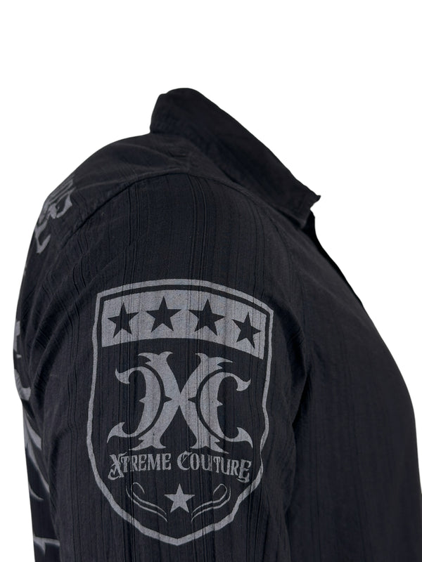 Xtreme Couture by Affliction Men's Button Down Shirt Rain