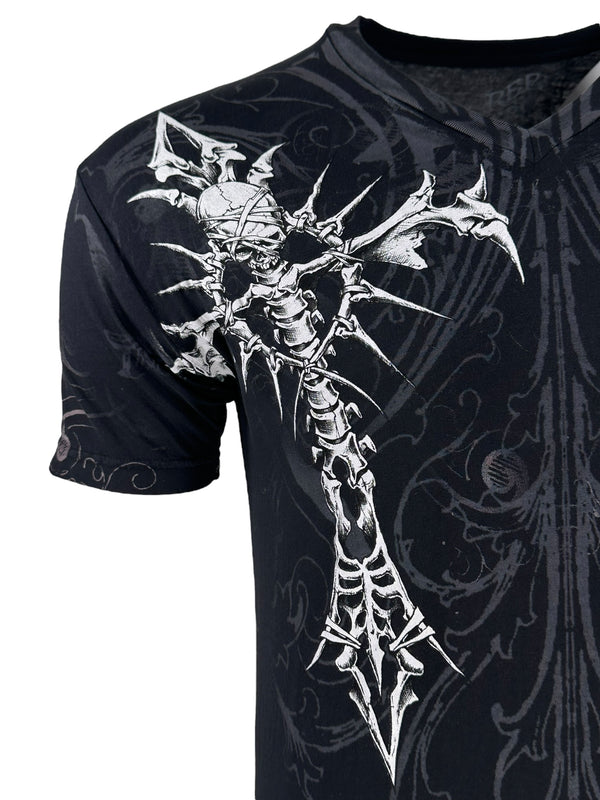 Rebel Saint by Affliction Men's T-Shirt Fracture