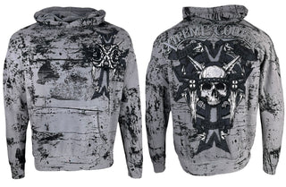 Xtreme Couture By Affliction Unisex Oversized Boxy Pullover Hoodie Cannon