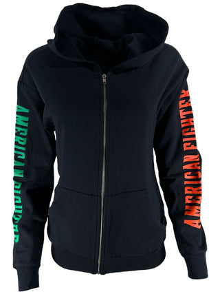 American Fighter Women's Zip up Hoodie Viva American Fighter Hood